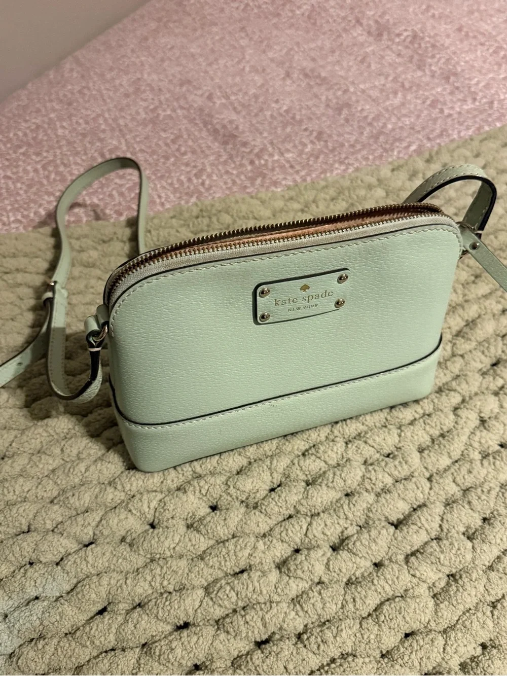 kate spade Mint Leather Crossbody Bag